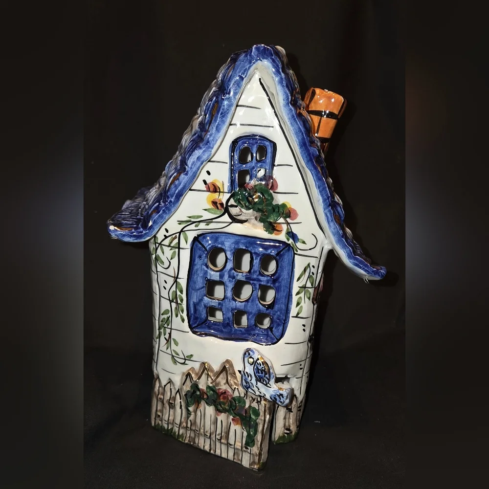 Blue Sky Clayworks Designed by Heather Goldminc Tea Light Candle House
